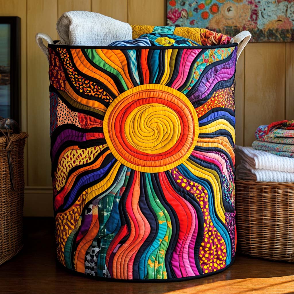 Solar Burst Quilted Laundry Basket NCU0NXD189