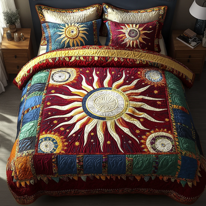 Solar Glow 3-Piece Quilted Bedding Set NCU0NVH086
