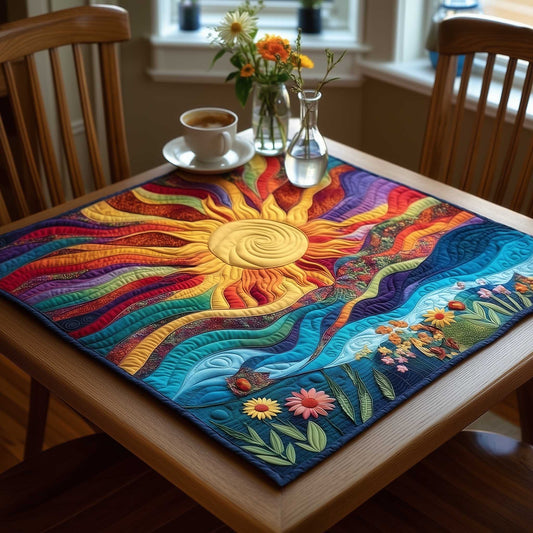 Solar Swirl Quilted Table Topper NCU0HTT184