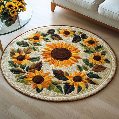 Solstice Bloom Quilted Round Mat NCU0PT1123