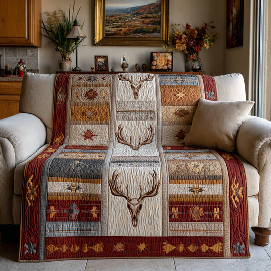 Southwest Buck Stripe Quilted Blanket NCU0LDH867