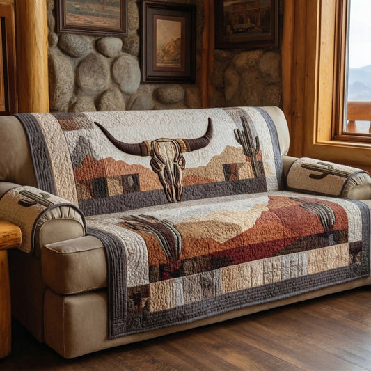 Southwest Horizon Skull Quilted Sofa Cover NCU0LDH881