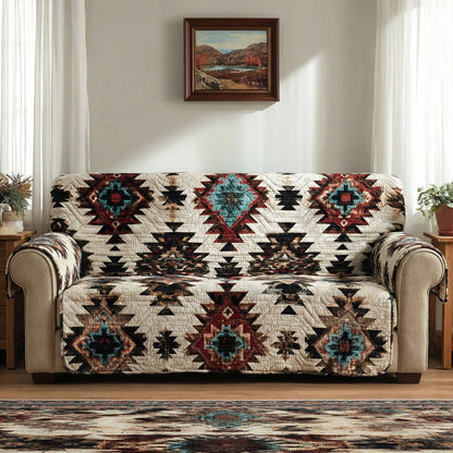 Southwest Patch Quilted Sofa Cover NCU0LDH513