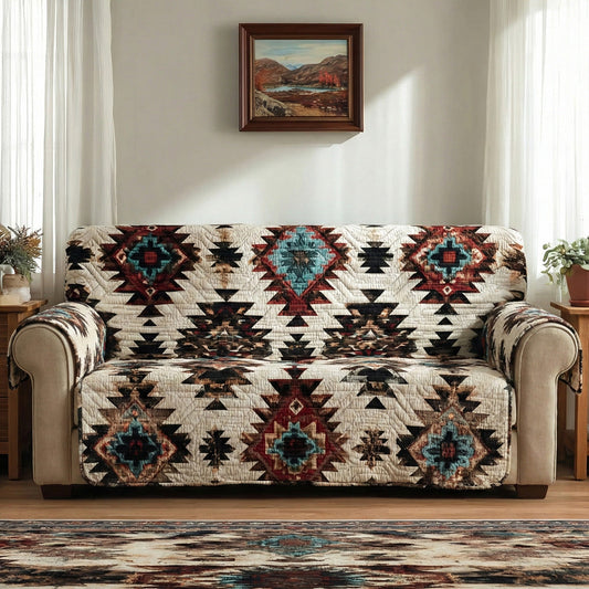 Southwest Patch Quilted Sofa Cover NCU0LDH513