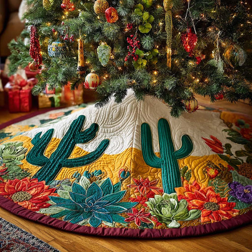 Southwest Star Christmas Quilted Tree Skirt NCU0NNT2343