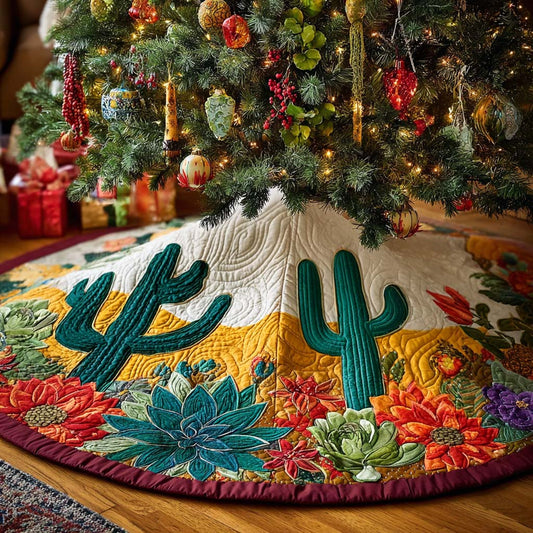 Southwest Star Christmas Quilted Tree Skirt NCU0NNT2343