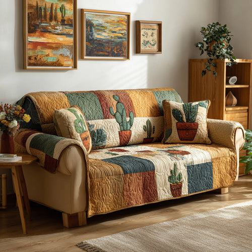 Southwest Stripe Quilt Quilted Sofa Cover NCU0LDH649