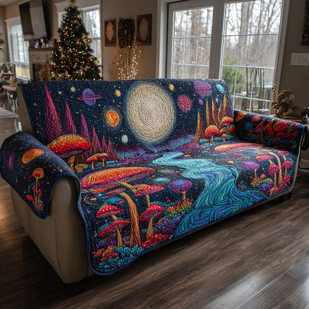Space Mushroom Quilted Sofa Cover NCU0HNH618