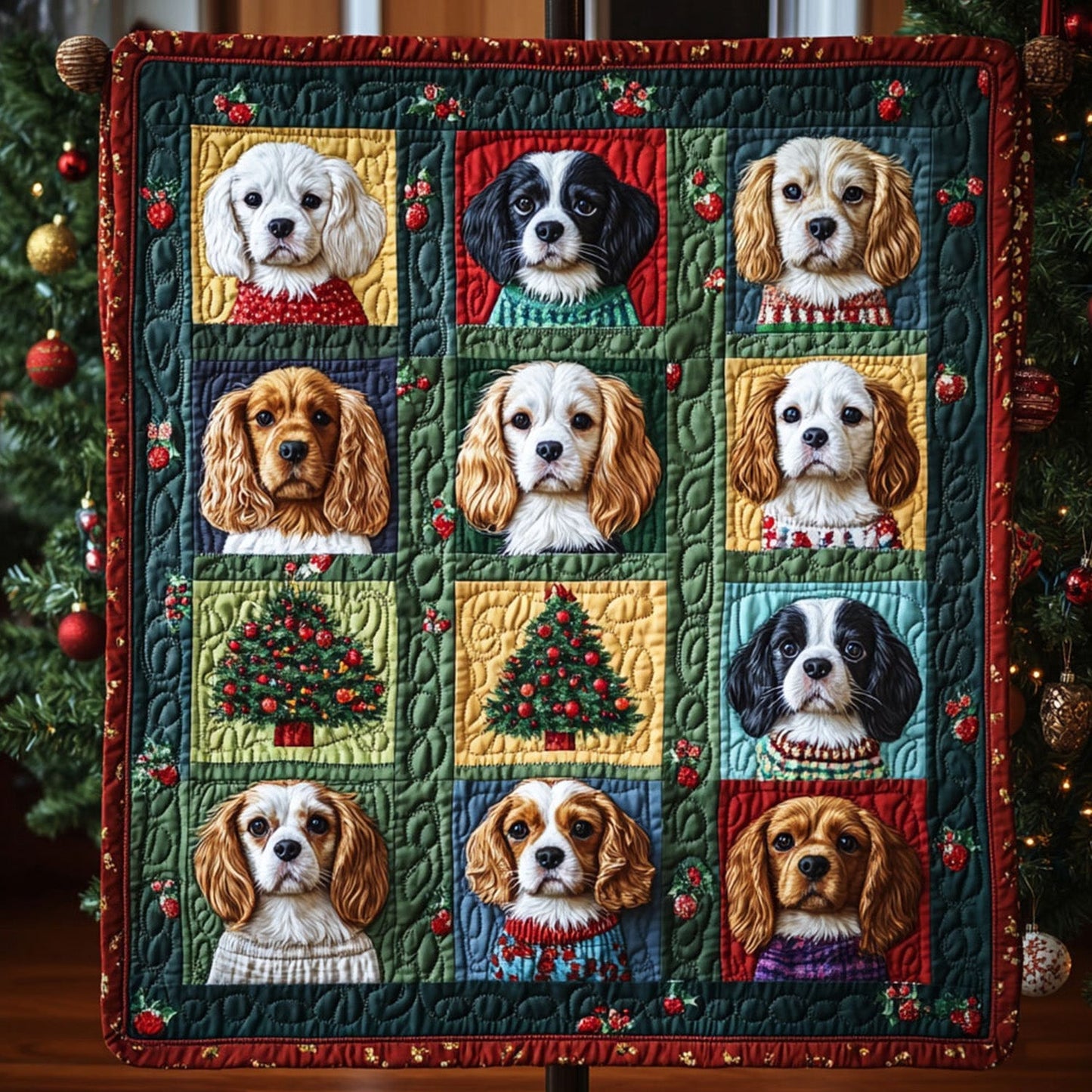 Spaniel Companions Quilted Blanket NCU0PT1719