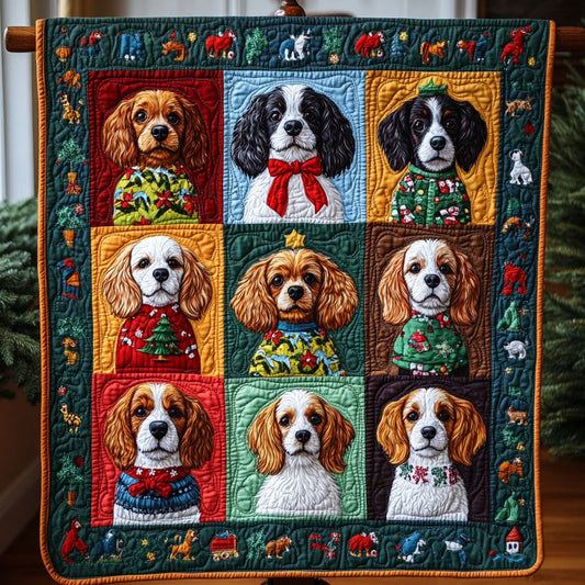 Spaniel Cozy Moments Quilted Blanket NCU0PT1720