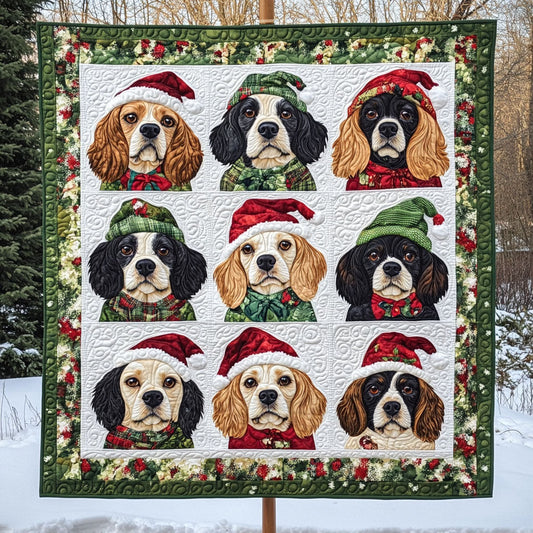 Spaniel Together Quilted Blanket NCU0PT1733