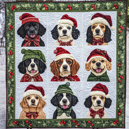 Spaniel Winter Companions Quilted Blanket NCU0PT1734