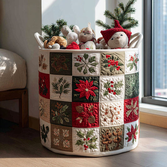 Spark of Noel Quilted Laundry Basket NCU0PTT1341