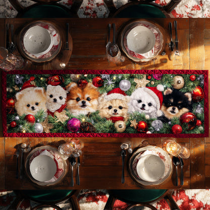 Sparkle Pomeranian Quilted Table Runner NCU0HNH572