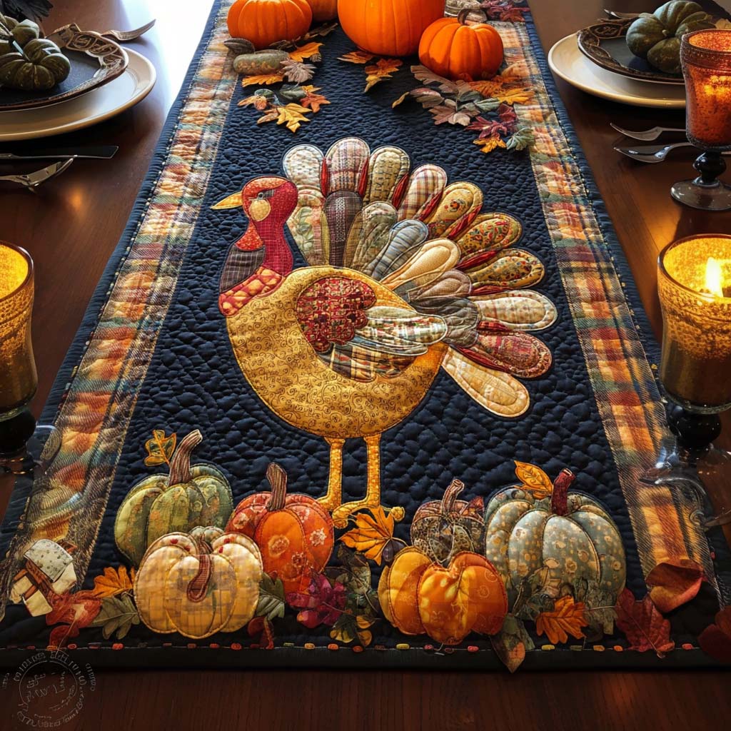 Special Turkey Quilted Table Runner NCU0NNT1881