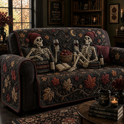 Spectral Autumn Harvest Quilted Sofa Cover NCU0PVL1053