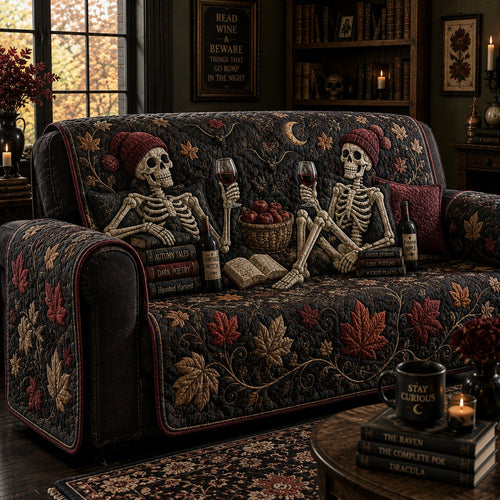 Spectral Autumn Harvest Quilted Sofa Cover NCU0PVL1053