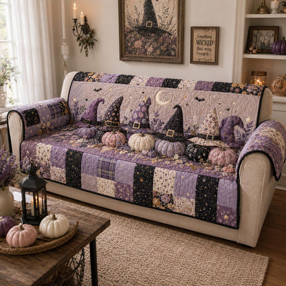 Spellbound Patchwork Quilted Sofa Cover NCU0DV2374