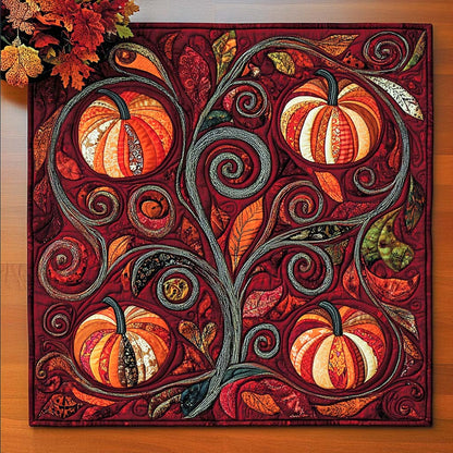 Spiced Pumpkin Charm Quilted Table Topper NCU0NXD072