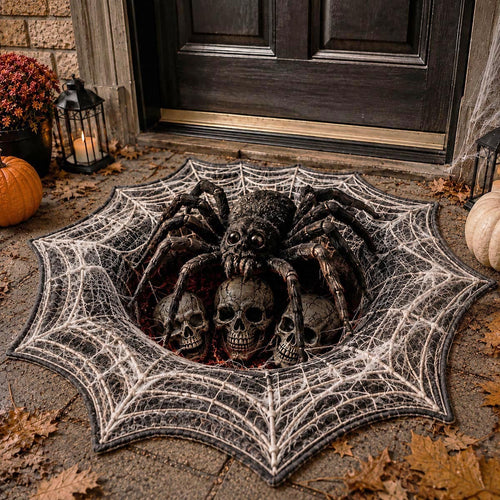 Spider Skull Trap Custom Shape Doormat NCU0DV2414