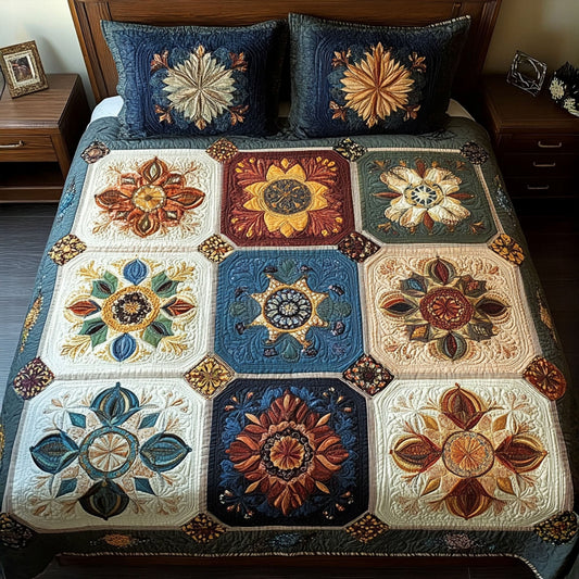 Spiraled Bliss 3-Piece Quilted Bedding Set NCU0PTT550
