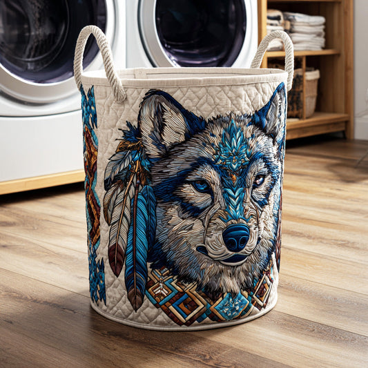 Spirit Howl Wolf Quilted Laundry Basket NCU0NTD970