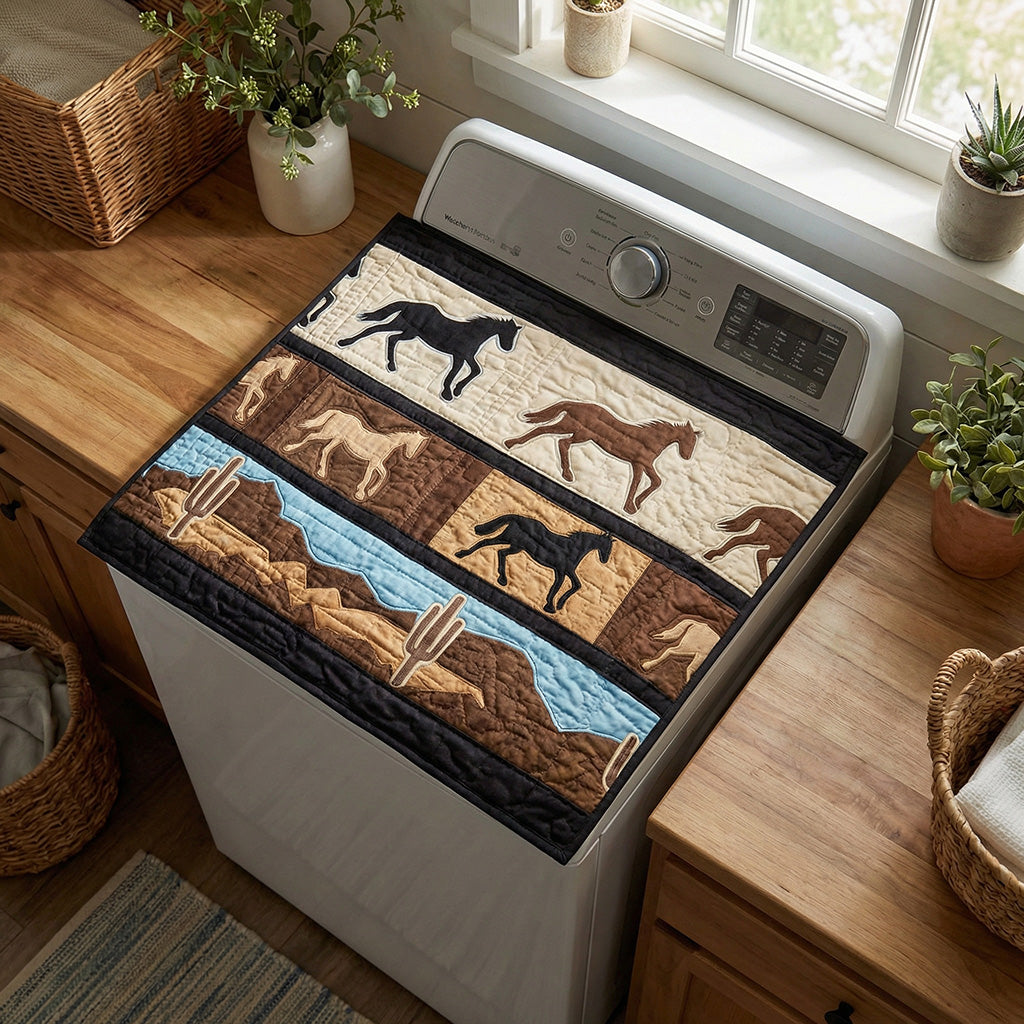 Spirit Of The Open Range Quilted Washer and Dryer Cover NCU0PTT2742