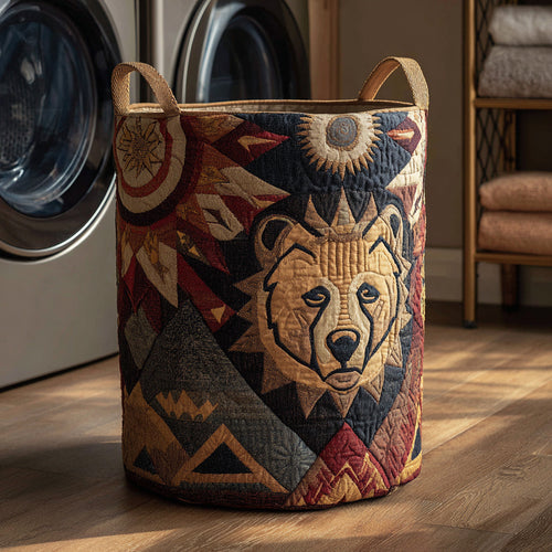 Spirit Tribal Bear Quilted Laundry Basket NCU0HNH529