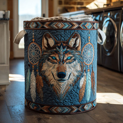 Spirit Wolf Quilted Laundry Basket NCU0NTV509