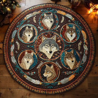 Spirit Wolves Quilted Round Mat NCU0NTV713