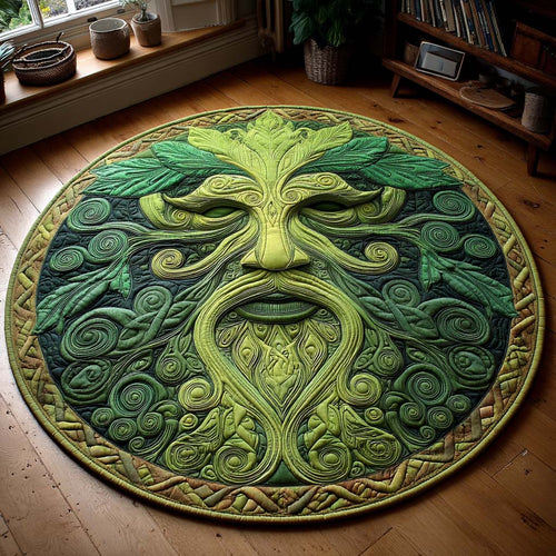 Spirit of Leaves Quilted Round Mat NCU0NXD484