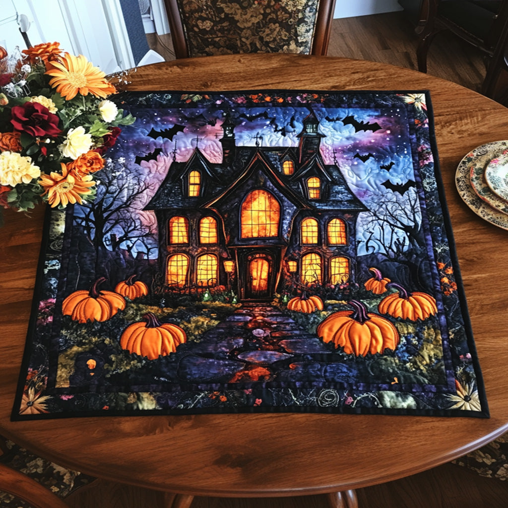 Spooky Manor Quilted Table Topper NCU0NNT1496