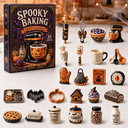 HALLOWEEN KICKOFF 40% OFF - Spooky Baking Advent Calendar 2026 - 24-Day Festive Countdown, Acrylic Charms Blind Box - Gift For Baking Lovers AC0TM075