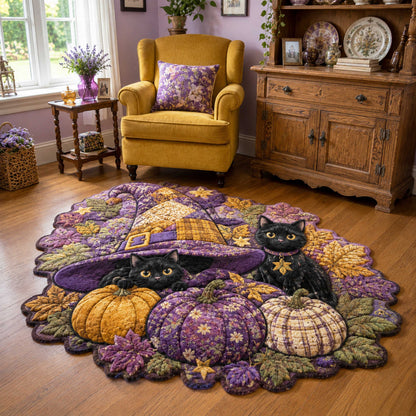 Spooky Cat Custom Shape Area Rug NCU0NTD2169