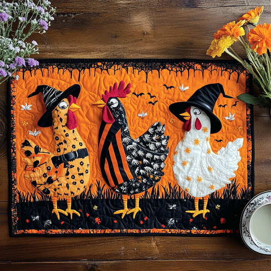 Spooky Chicken Quilted Placemat NCU0TL1203