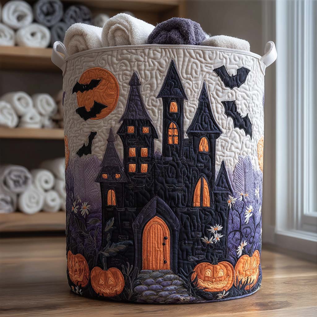 Spooky Glow Quilted Laundry Basket NCU0NTD025