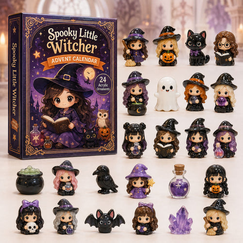 HALLOWEEN KICKOFF 40% OFF - Spooky Little Witcher Advent Calendar 2026 - 24-Day Festive Countdown, Acrylic Charms Blind Box - Gift For Cute Collectors