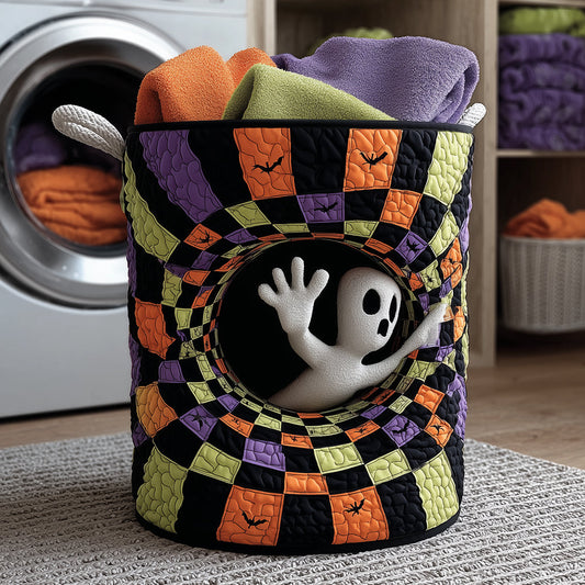 Spooky Vibes Quilted Laundry Basket NCU0TH3239