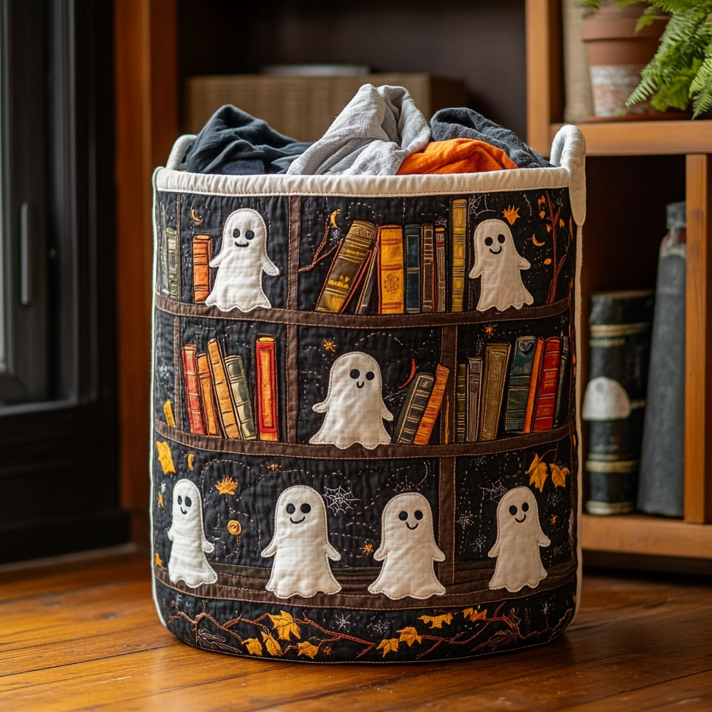 Spooky Woods Quilted Laundry Basket NCU0DDK908