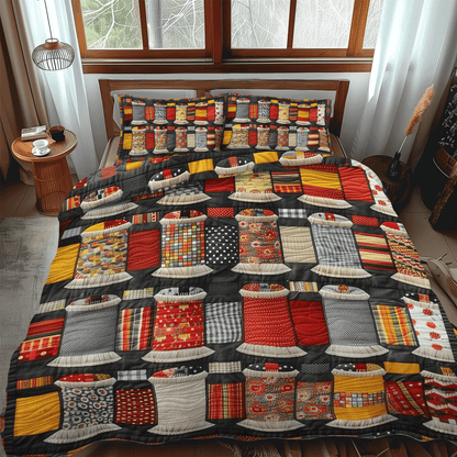Spool Artistry 3-Piece Quilted Bedding Set NCU0TH1308