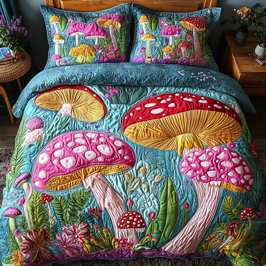 Spore Dreams 3-Piece Quilted Bedding Set NCU0NVH930