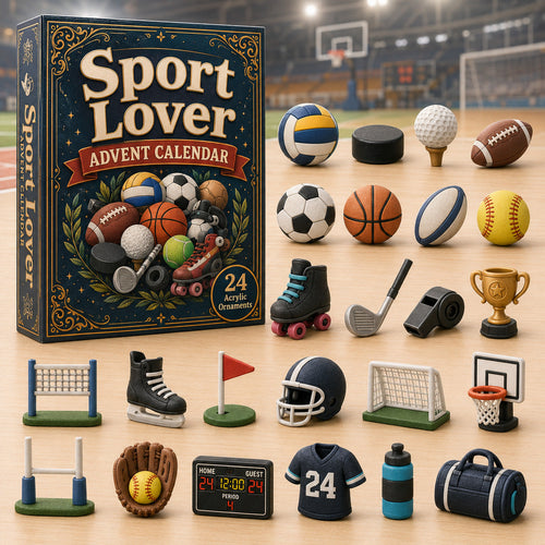 CHRISTMAS KICKOFF 40% OFF - Sport Lover Advent Calendar 2026 - 24-Day Festive Countdown, Acrylic Charms Blind Box - Gift For Sports Lovers