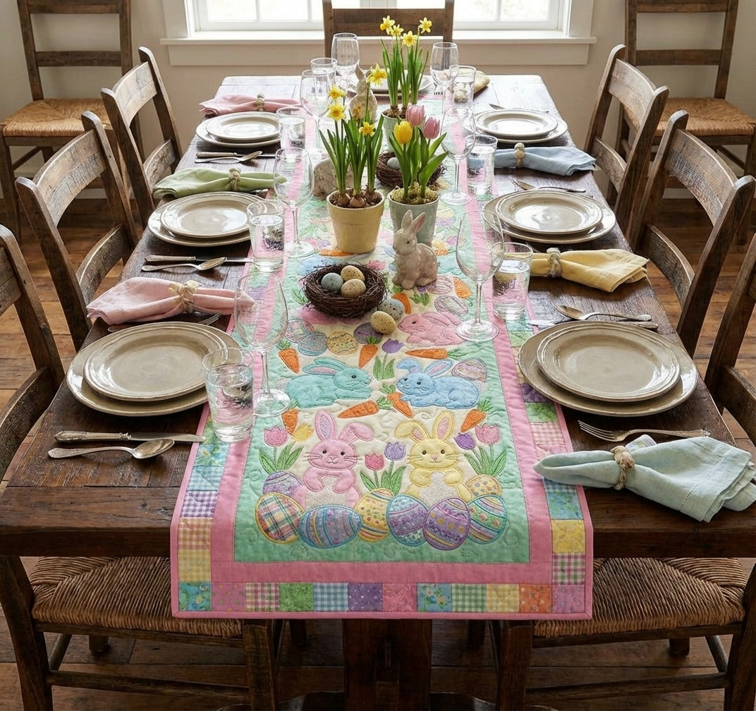 Spring Easter Quilted Table Runner NCU0DV2008