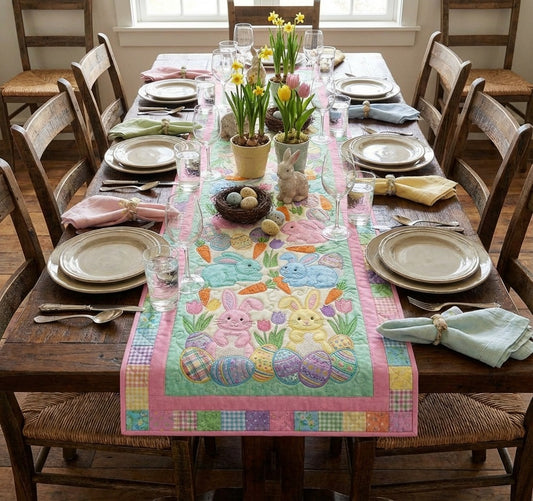 Spring Easter Quilted Table Runner NCU0DV2008