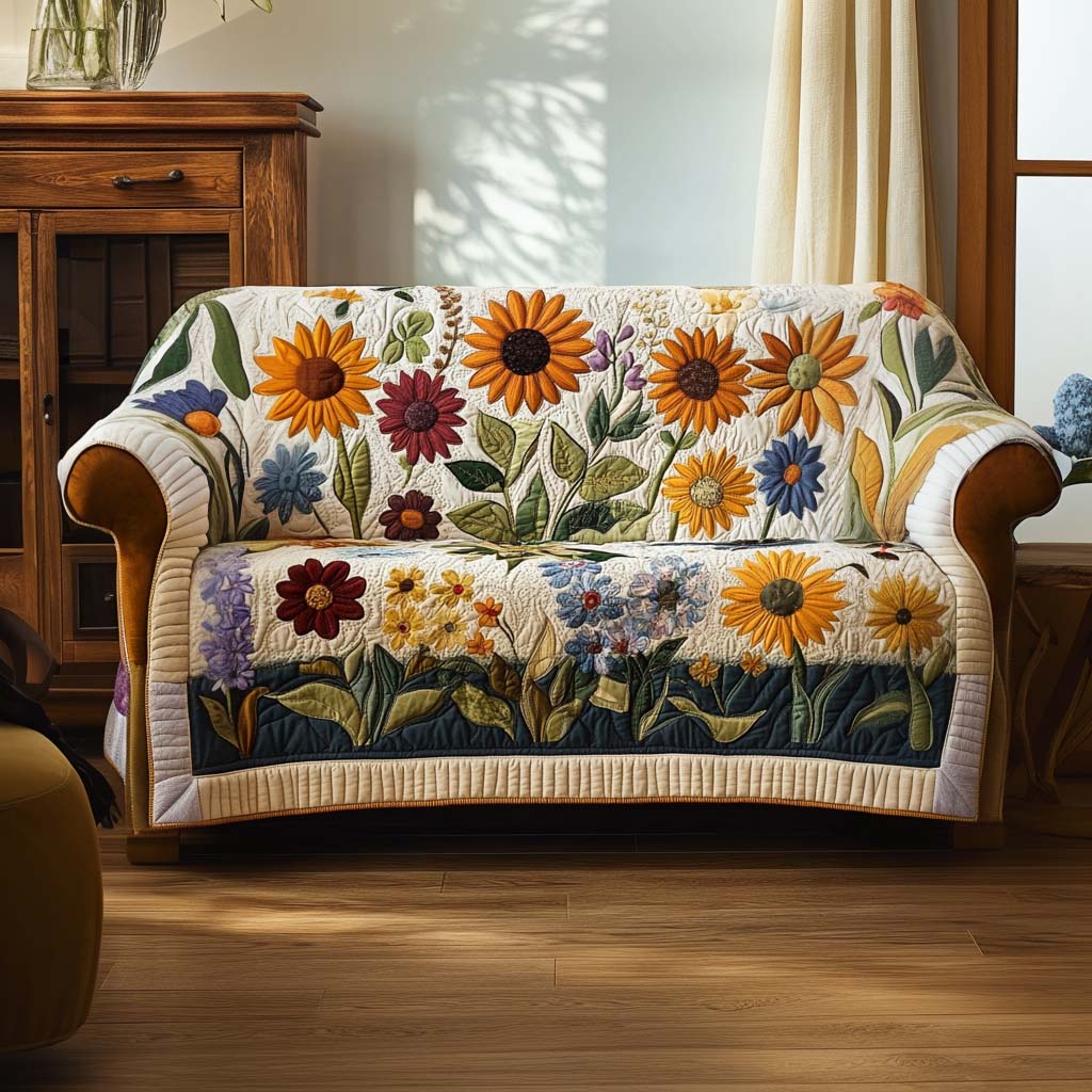 Spring Bloom Quilted Sofa Cover NCU0NNT2124