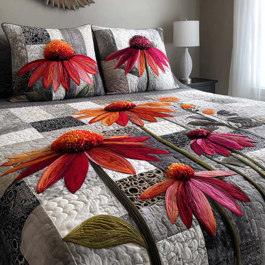 Spring Blossom 3-Piece Quilted Bedding Set NCU0NNT2537