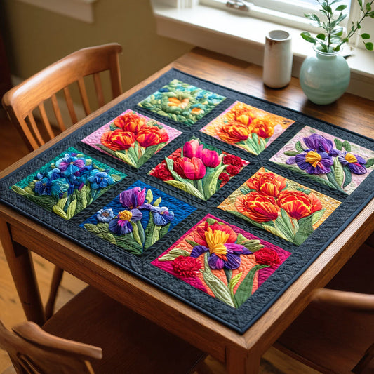 Spring Blossom Field Quilted Table Topper NCU0NTD443