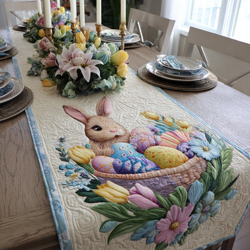 Spring Bunnies Quilted Table Runner NCU0DV2013
