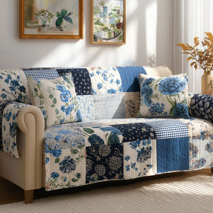 Spring Cottage Quilted Sofa Cover NCU0LDH535