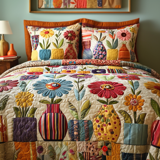 Spring Delights 3-Piece Quilted Bedding Set NCU0NVH324